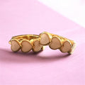 Eternal Love Enamel Heart Huggee Hoop Earrings
