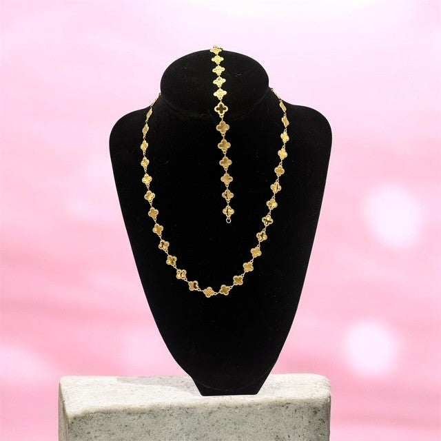 Mirror Gold Clover Set