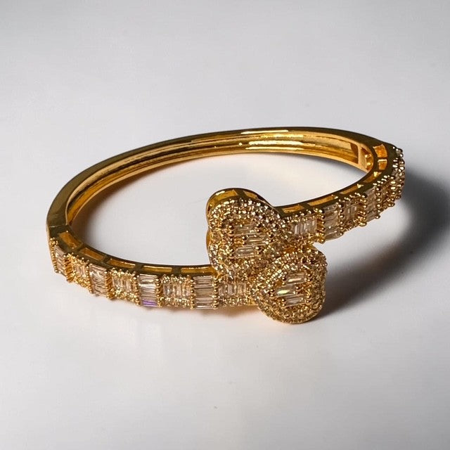 Wrap around heart bangle