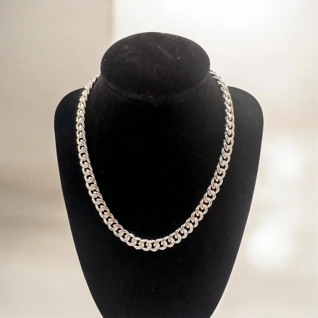 Cuban Lobster Clasp Necklace White Gold