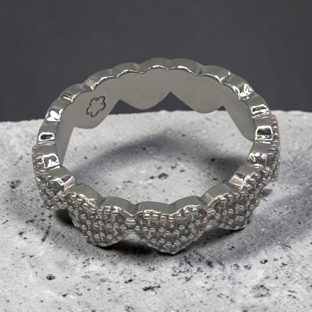 Heart Pave Ring