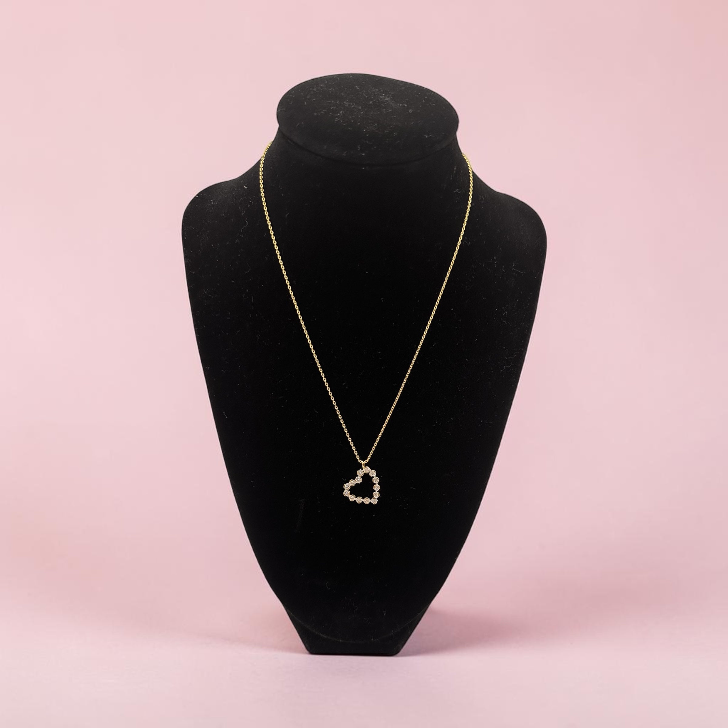 Halo Heart Moissanite Necklace