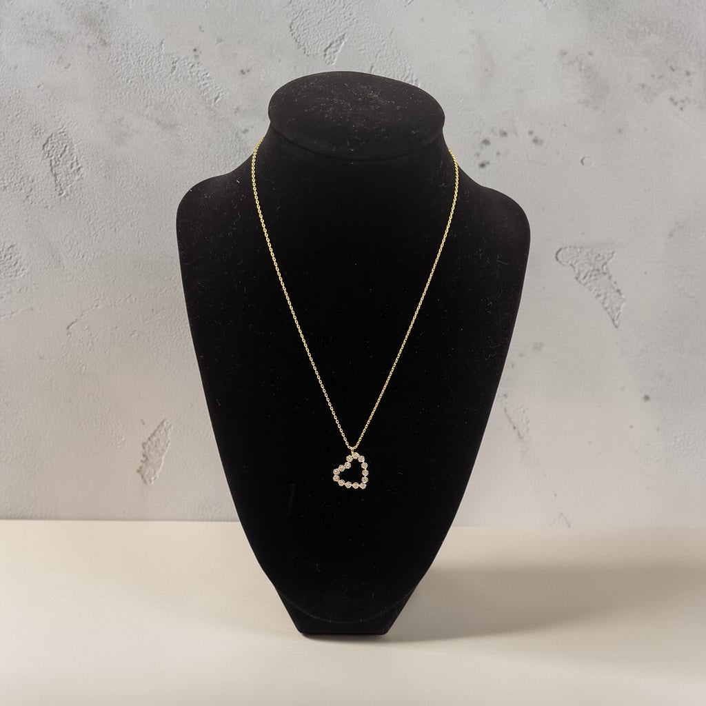 Halo Heart Moissanite Necklace