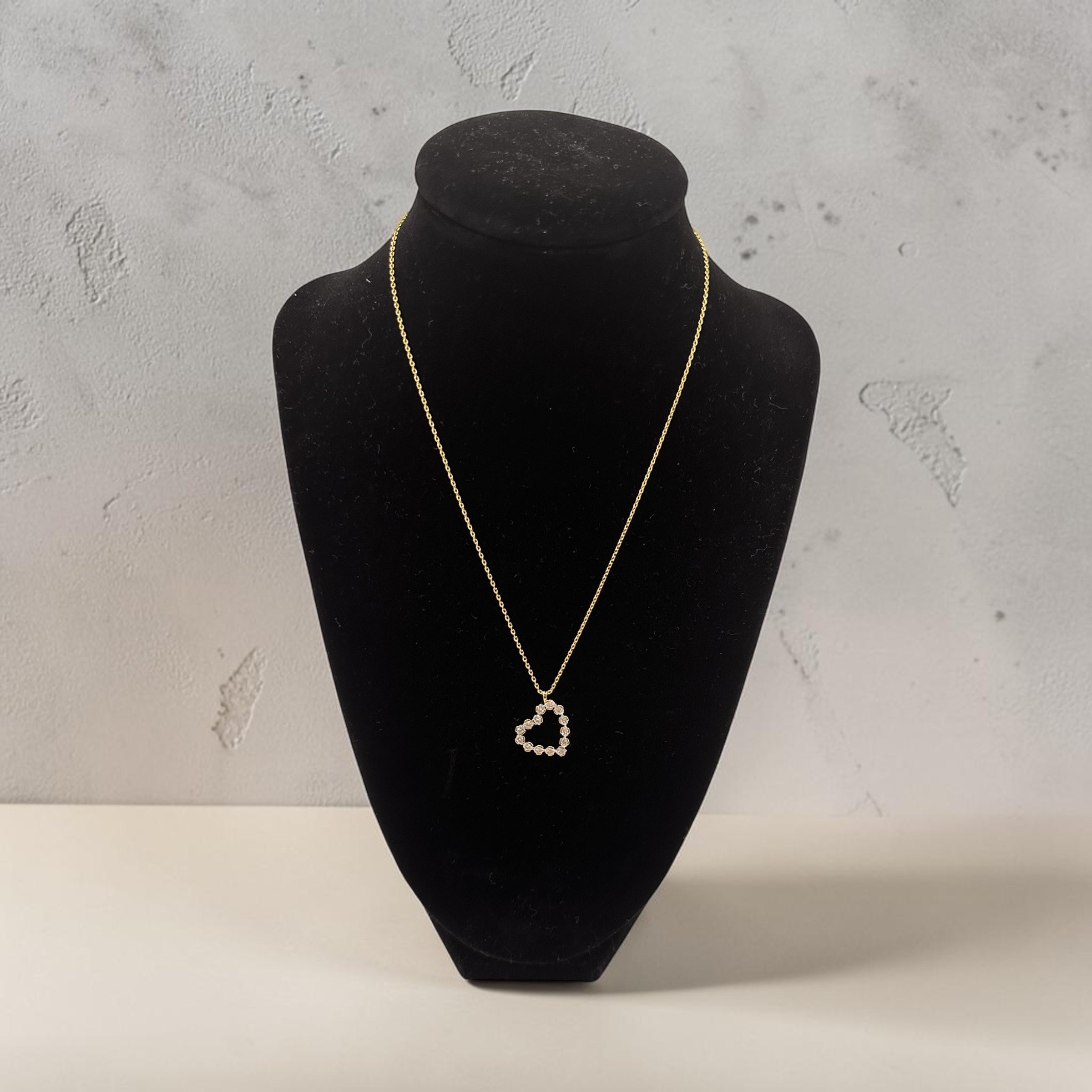 Halo Heart Moissanite Necklace
