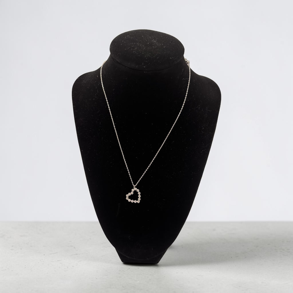 Halo Heart Moissanite Necklace