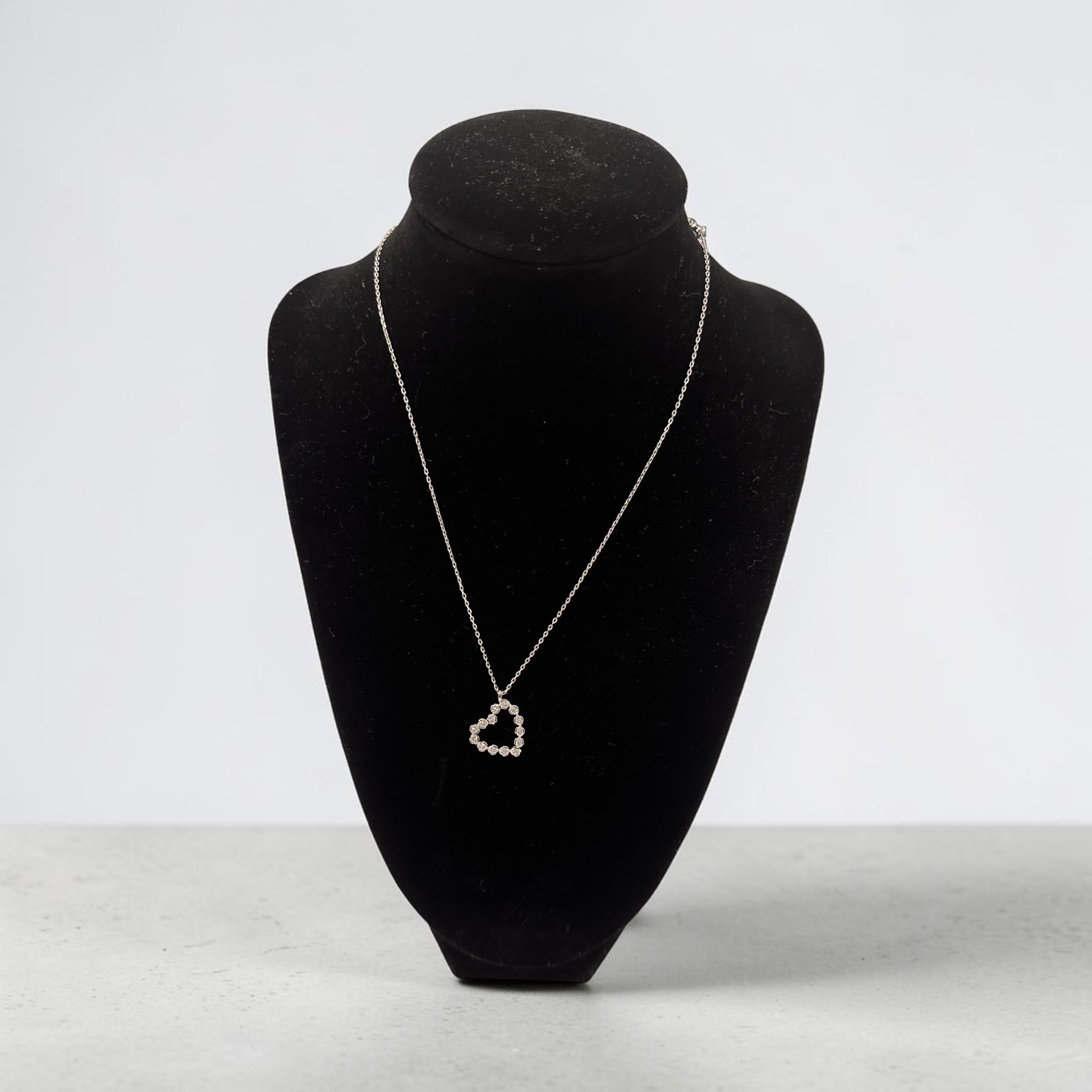 Halo Heart Moissanite Necklace