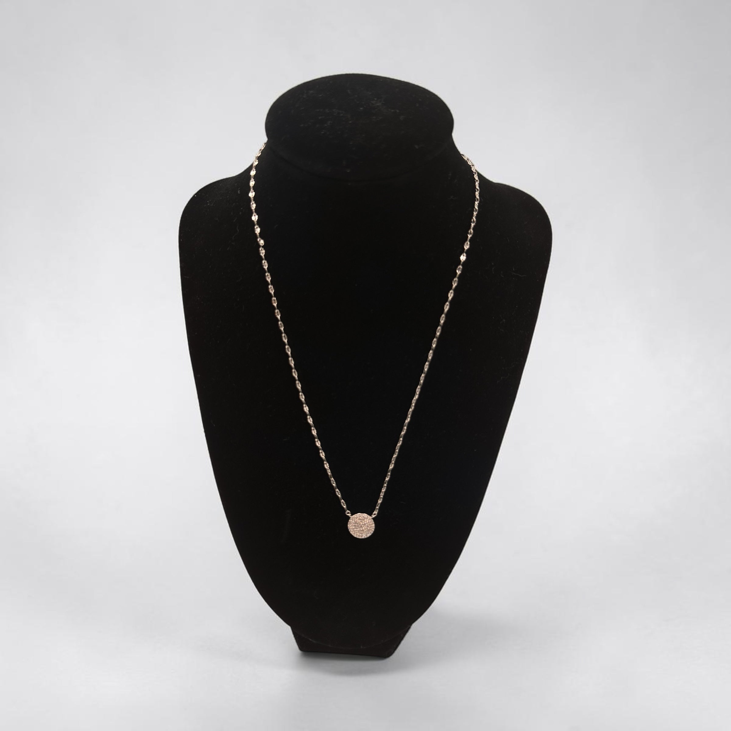 Circle Pave Moissanite Necklace