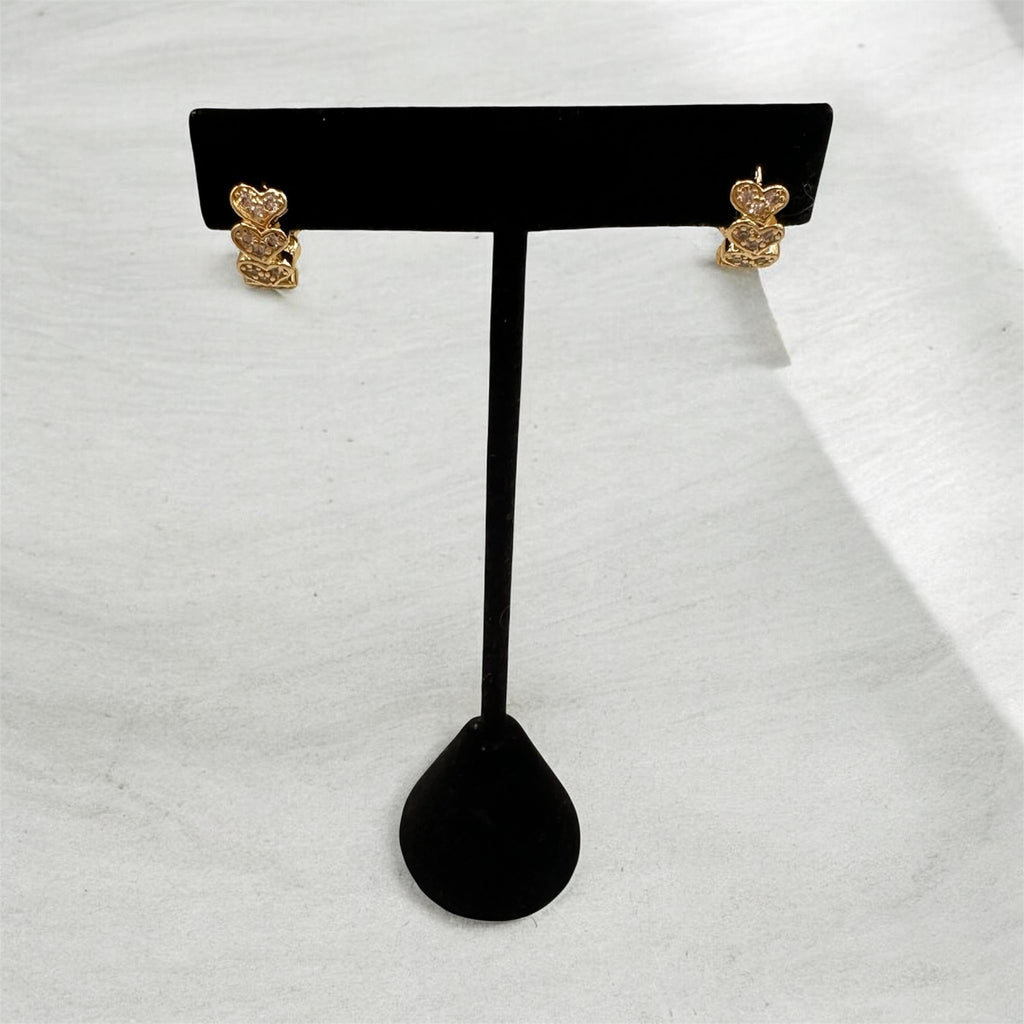Pave Heart Huggee Earrings