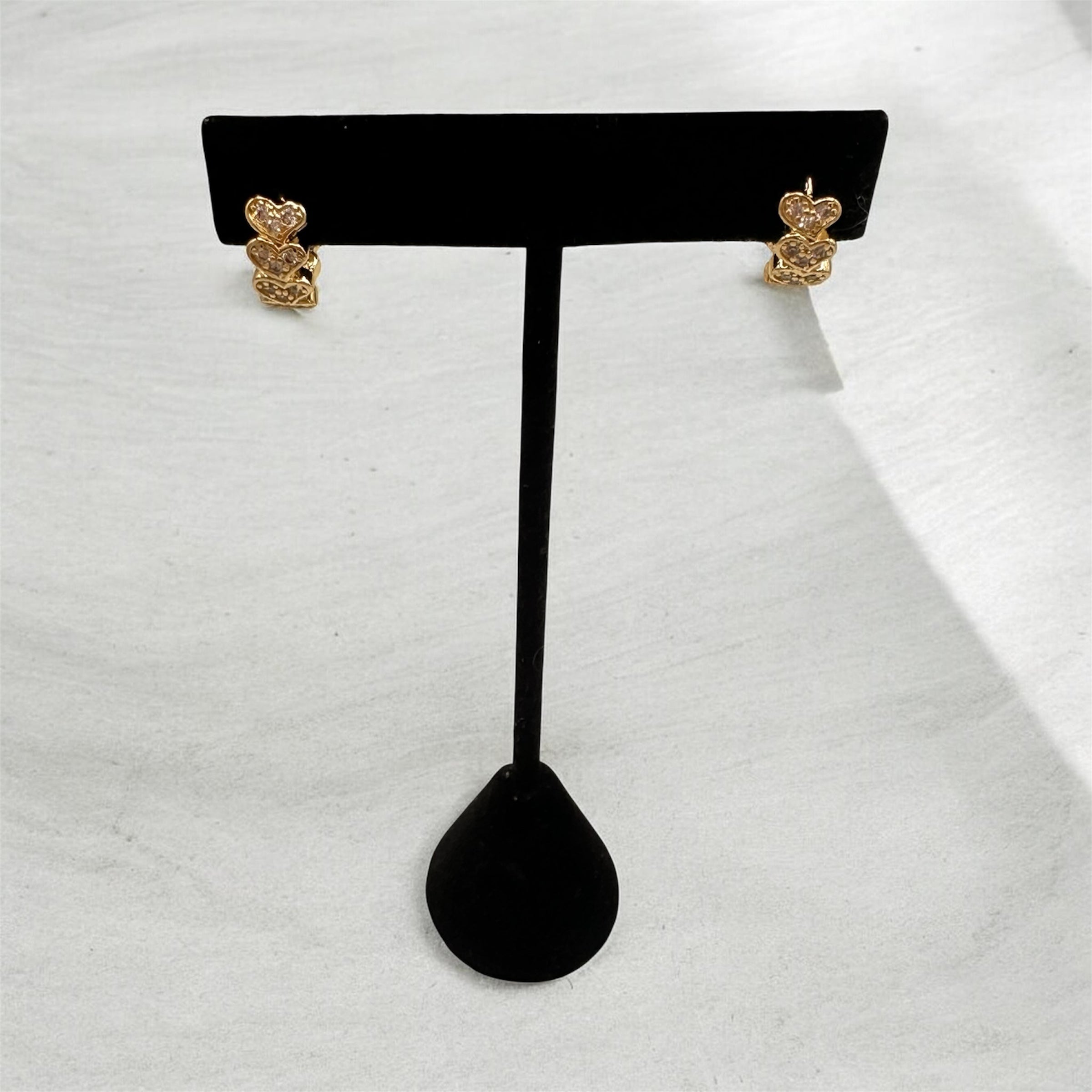 Pave Heart Huggee Earrings