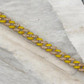 Neon Enamel Pave Cuban Bracelet
