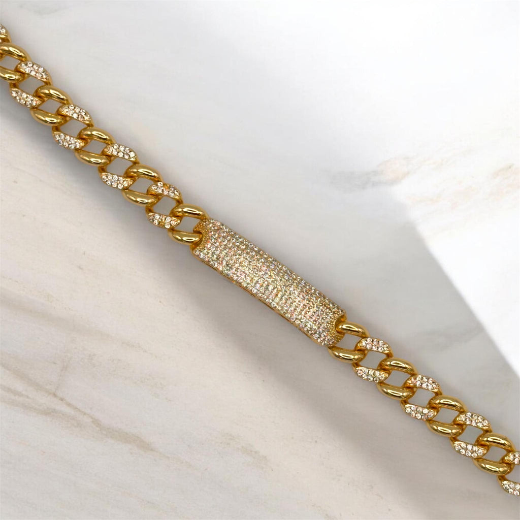 ID Pave Cuban Bracelet