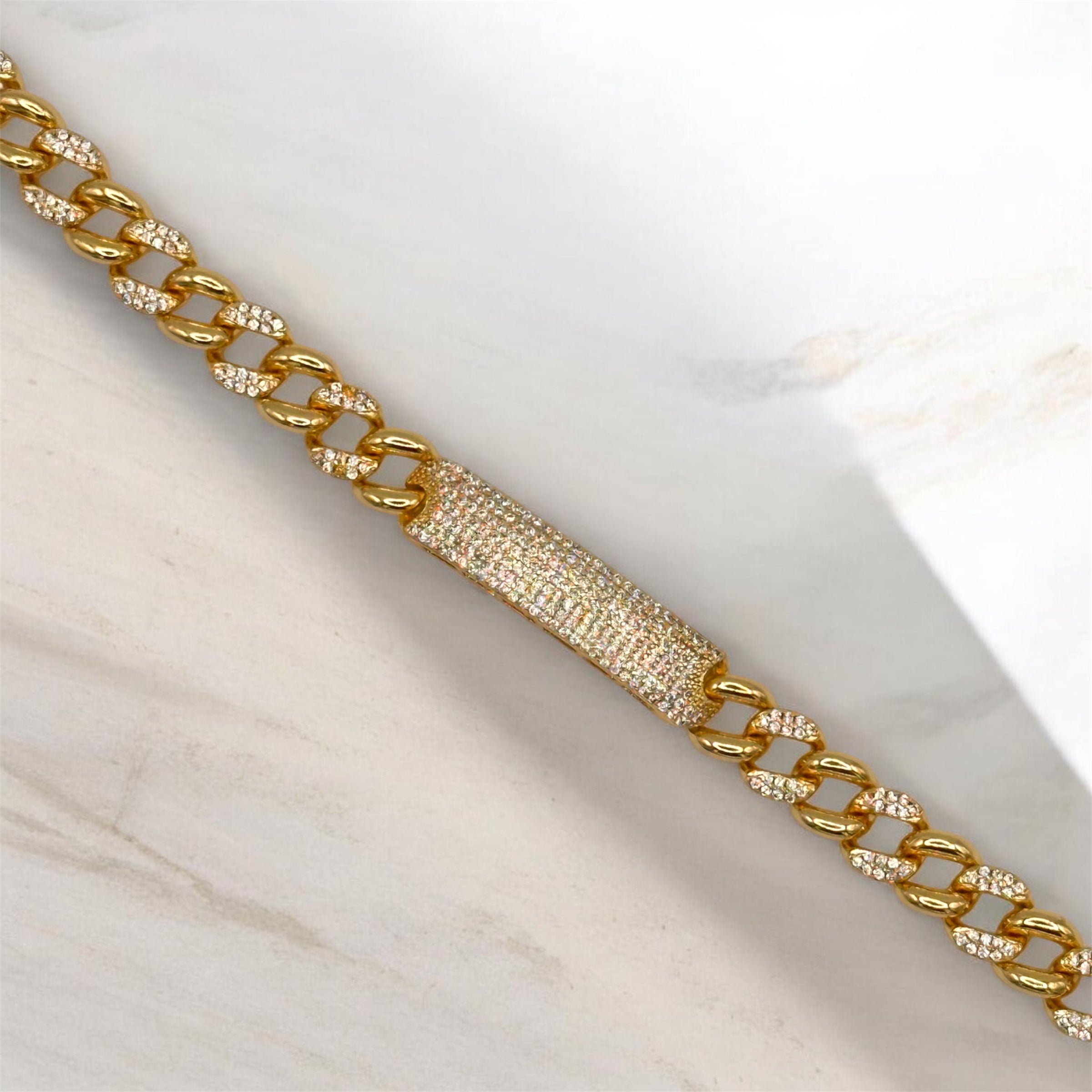 ID Pave Cuban Bracelet