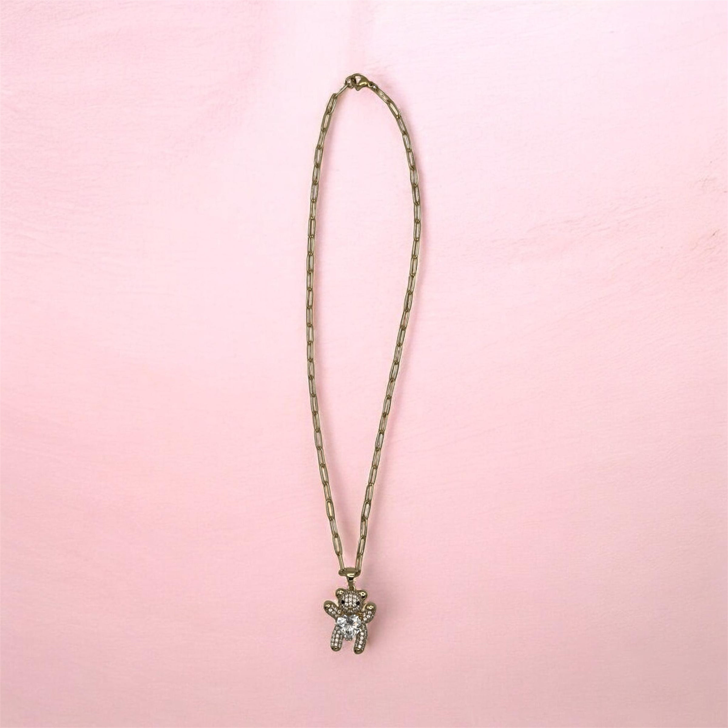 Bear Necklace with Heart