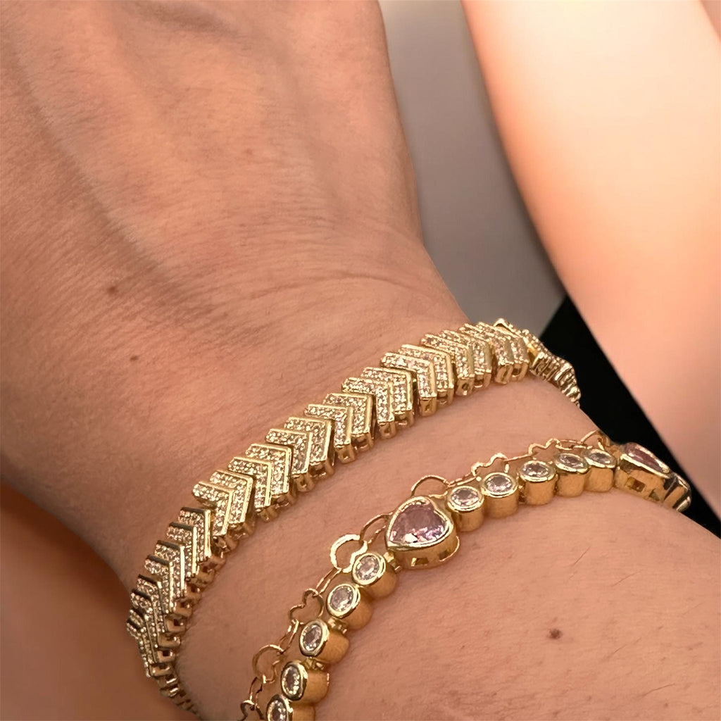Cheveron Pave Bracelet