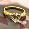 Solitaire Heart Ring