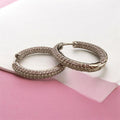 Pink Sapphire Hoop Earrings