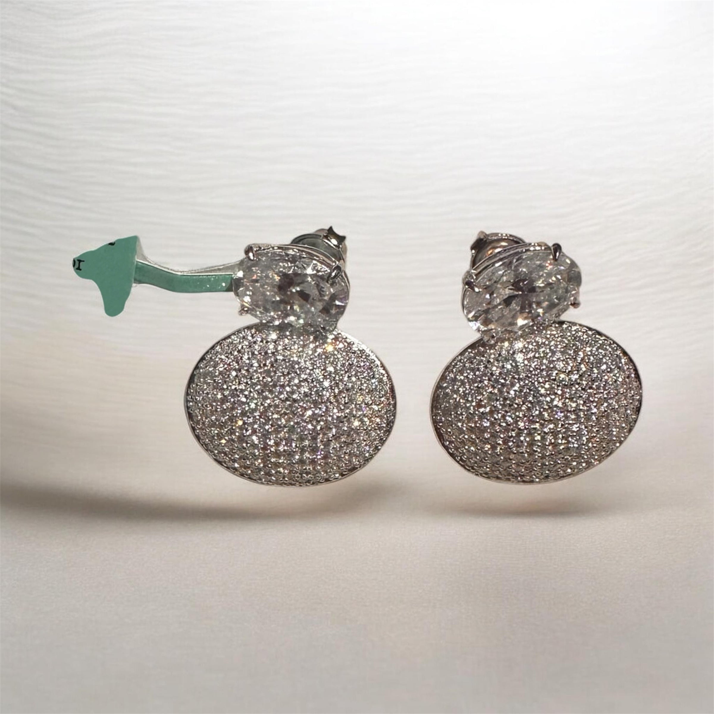 Moissanite Gala Earrings-Sterling Silver