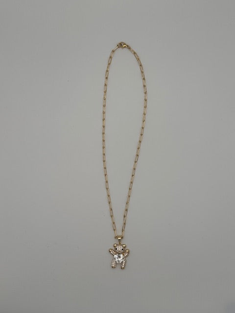 Bear Necklace with Heart