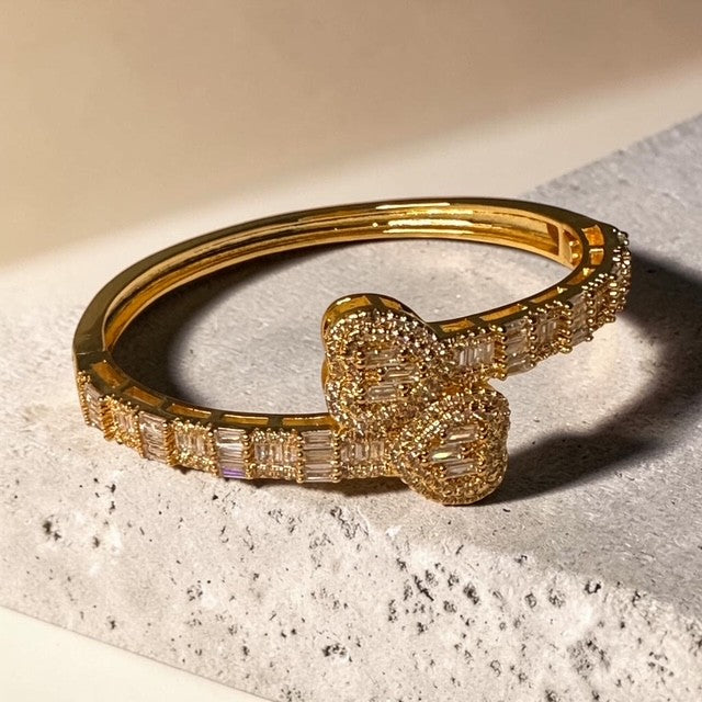 Wrap around heart bangle