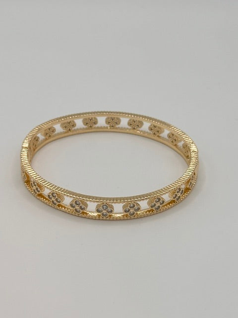 Drose Golden Clover Bangle