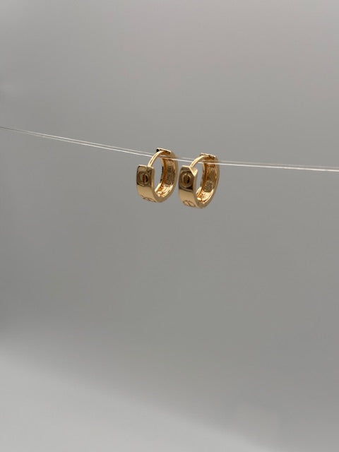 Huggie earrings engraved