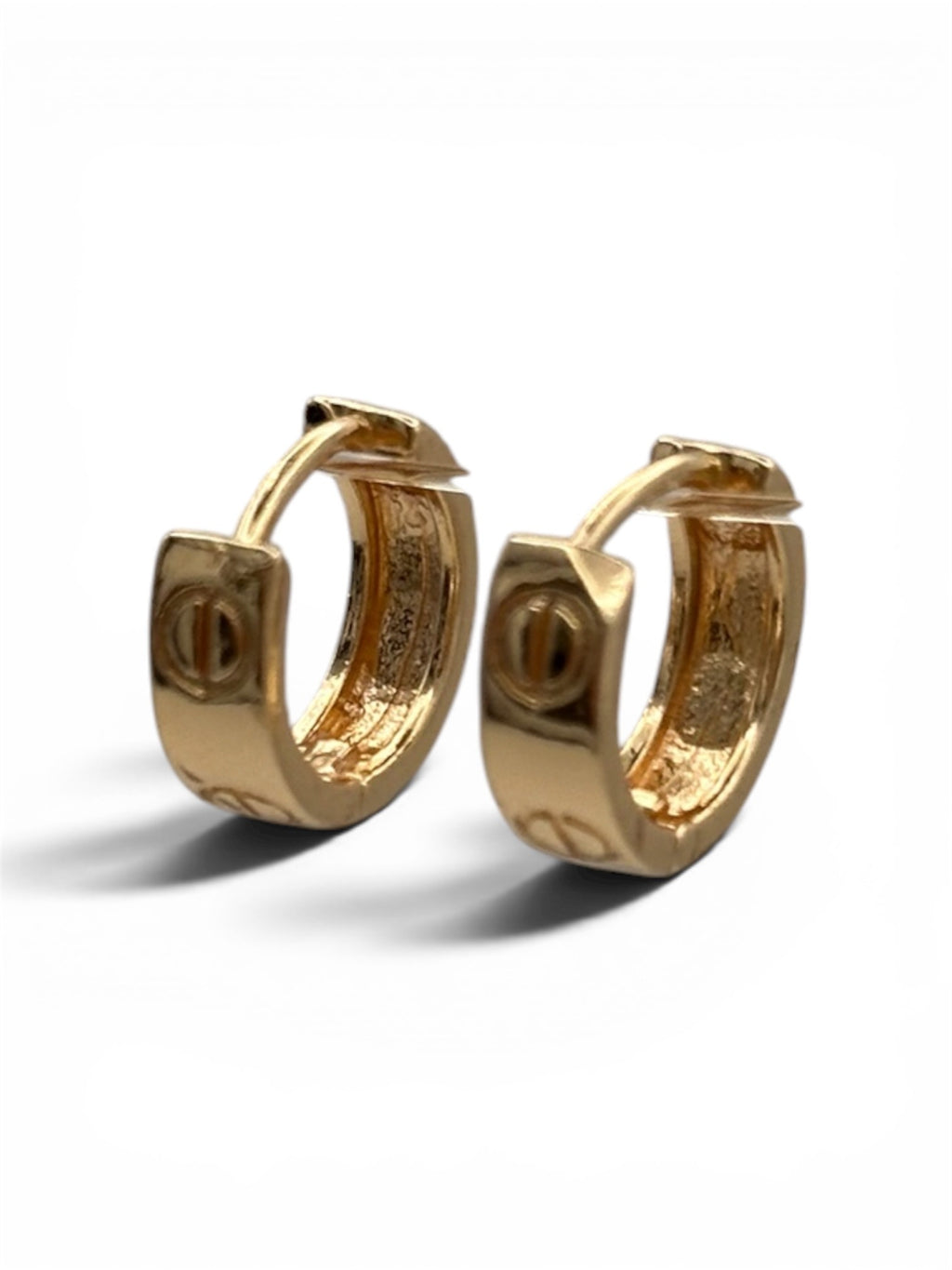 Huggie earrings engraved