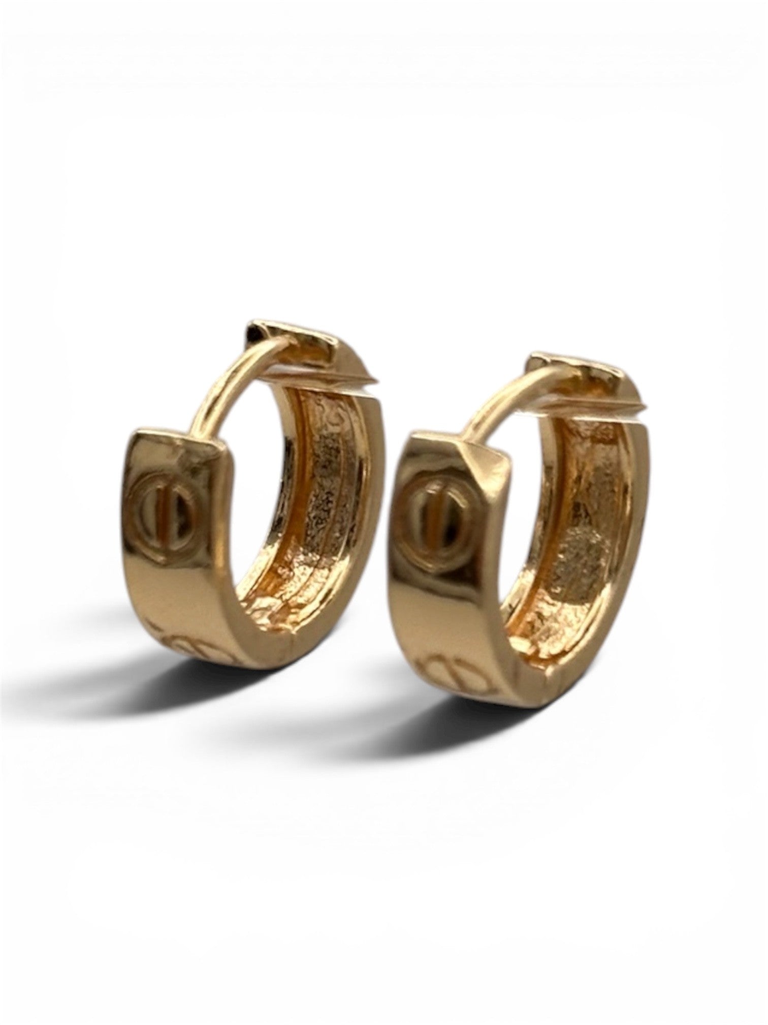 Huggie earrings engraved