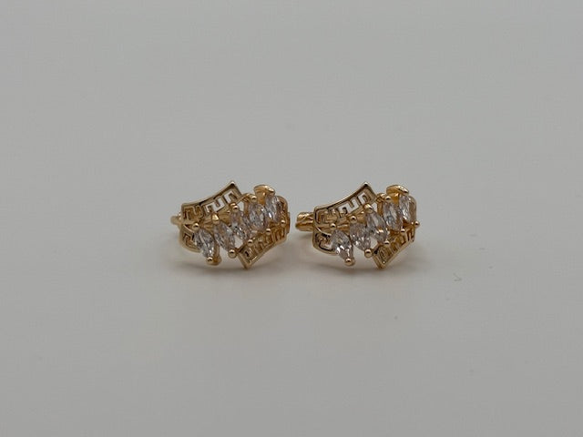 Blush bloom hoops