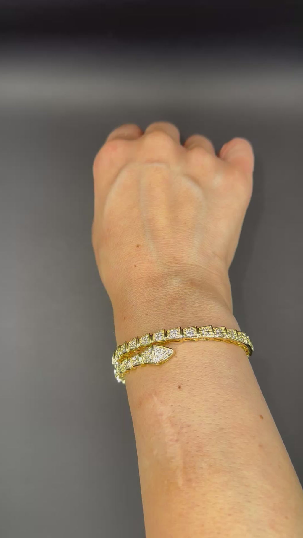 Serpent wrap around bangle